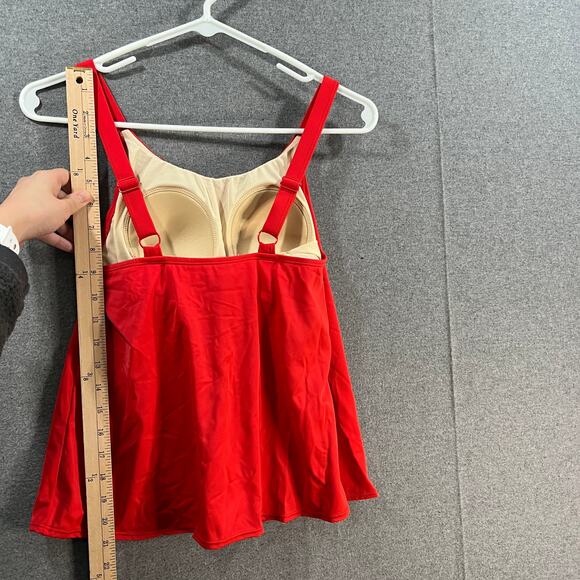 zuda Tankini Top True Red Size Res 2 - Picture 7 of 9
